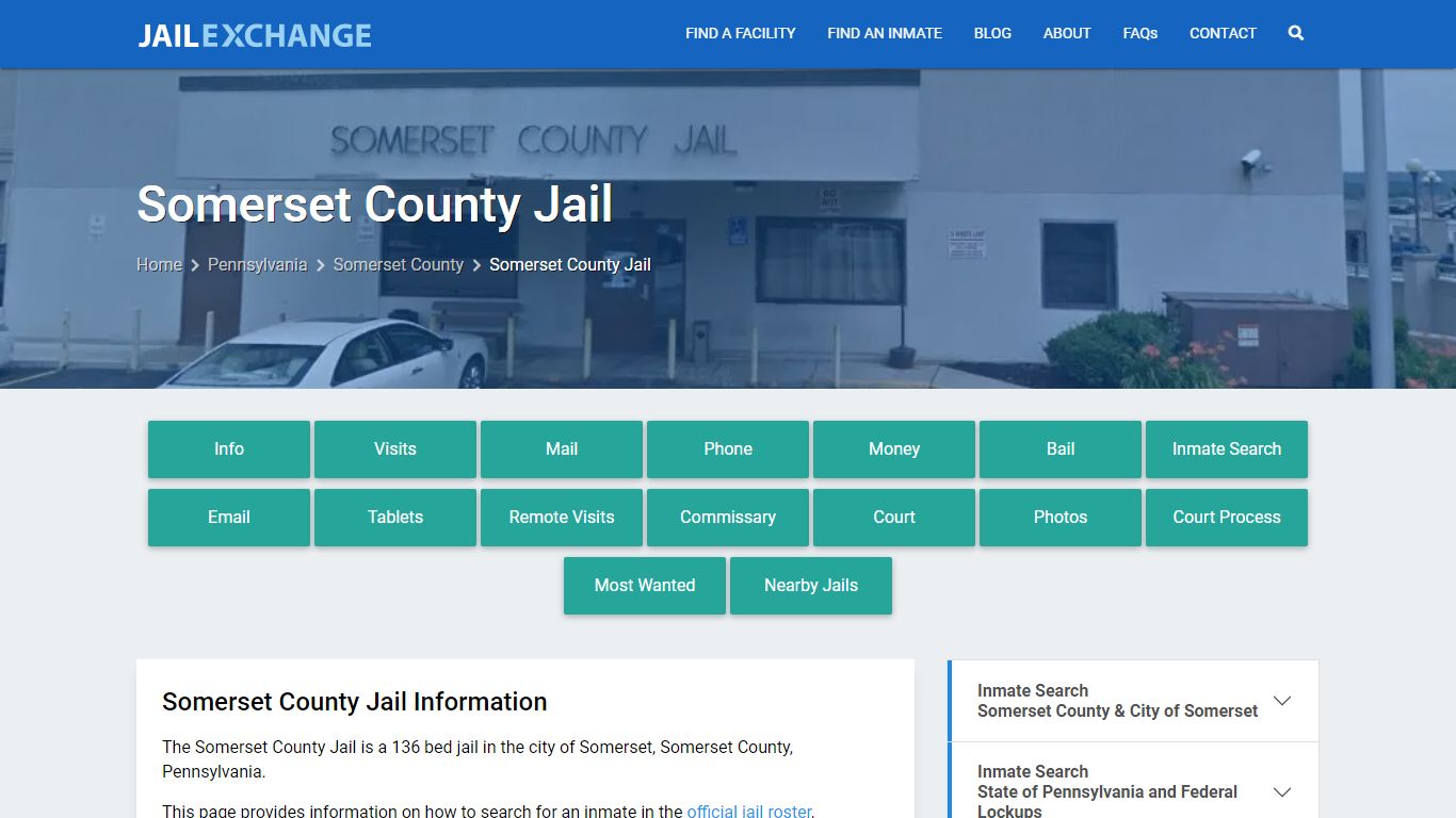 Somerset County Jail, PA Inmate Search, Information